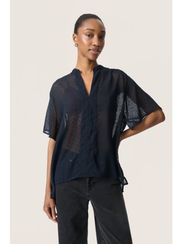 Soaked in Luxury Blouse donkerblauw