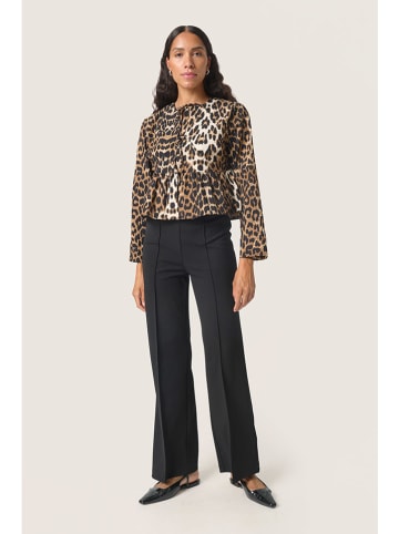 Soaked in Luxury Bluse in Weiß/ Camel/ Schwarz