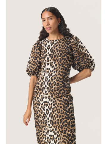 Soaked in Luxury Kleid in Weiß/ Camel/ Schwarz