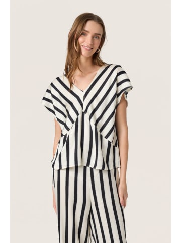 Soaked in Luxury Bluse in Weiß/ Schwarz