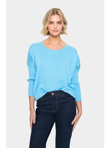 SAINT TROPEZ Sweter w kolorze błękitnym