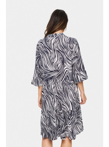 SAINT TROPEZ Jurk donkerblauw/wit