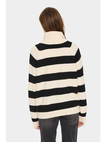 SAINT TROPEZ Golf w kolorze beżowo-czarnym