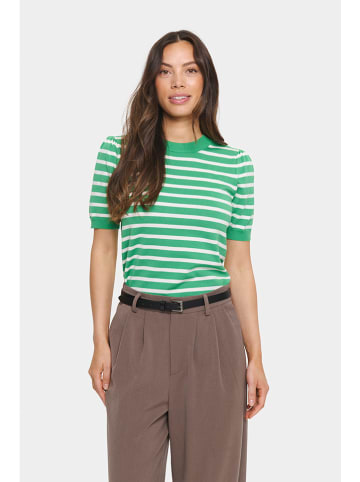 SAINT TROPEZ Gebreid shirt groen