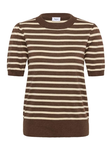 SAINT TROPEZ Strickshirt in Braun