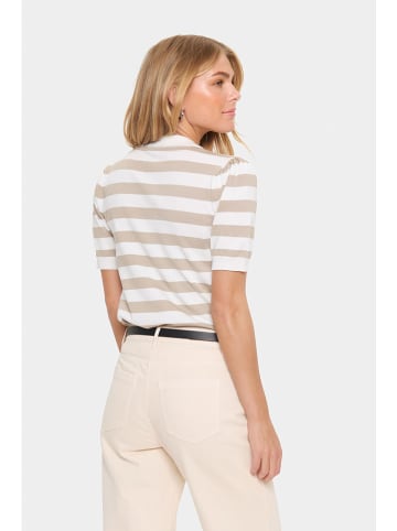 SAINT TROPEZ Trui "Mila" wit/beige