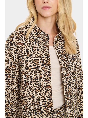 SAINT TROPEZ Hemdjacke in Beige/ Schwarz