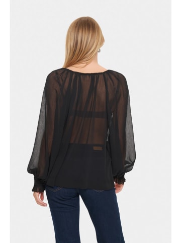 SAINT TROPEZ Bluse in Schwarz