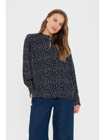 SAINT TROPEZ Bluse in Schwarz/ Weiß