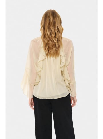SAINT TROPEZ Bluse in Beige