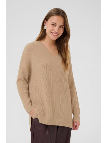 CULTURE Sweter w kolorze beżowym