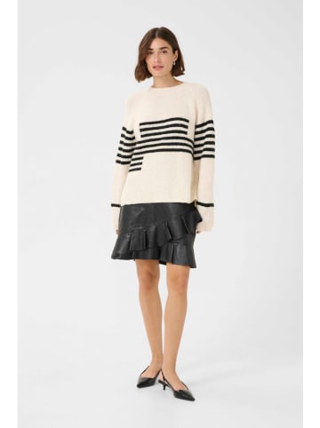 CULTURE Pullover in Weiß/ Schwarz