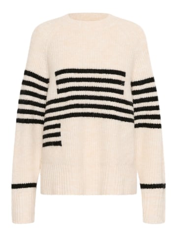 CULTURE Pullover in Weiß/ Schwarz