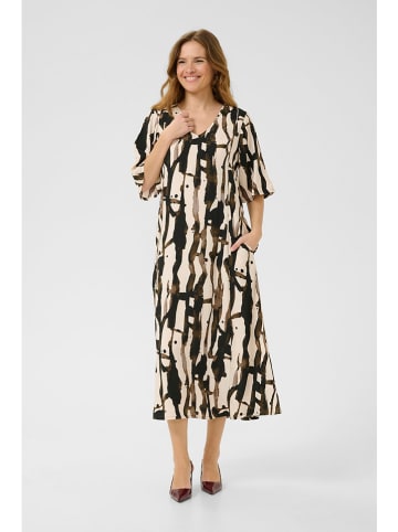 CULTURE Kleid in Schwarz/ Creme