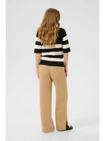 CULTURE Wełniany sweter w kolorze czarno-białym