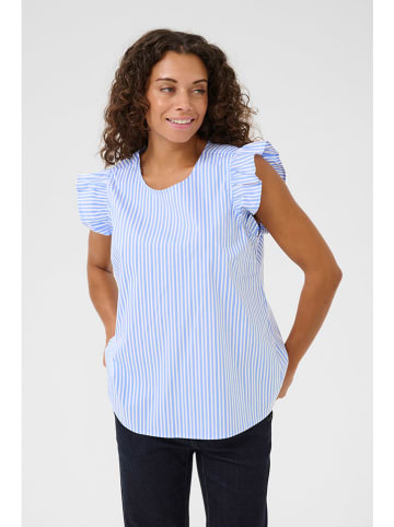 CULTURE Blouse lichtblauw/wit