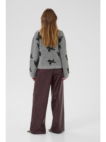 CULTURE Pullover in Grau/ Schwarz