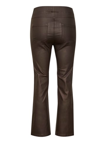 Kaffe Kunstlederhose in Anthrazit