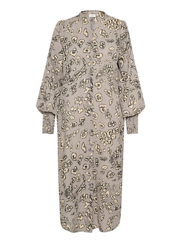 Kaffe Kleid in Hellgrau/ Creme