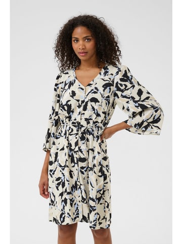 Kaffe Kleid in Beige/ Schwarz