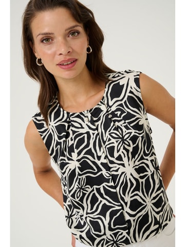 Kaffe Blousetop "Vera" zwart/wit