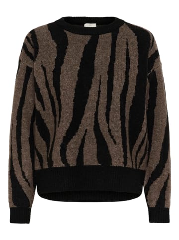 Kaffe Pullover in Schwarz/ Braun