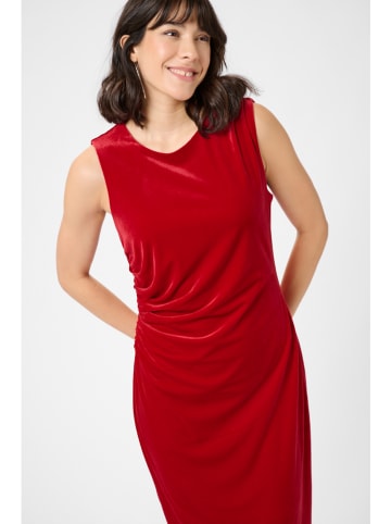 Kaffe Fluwelen jurk rood