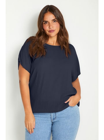 KAFFE curve Shirt "Ami" donkerblauw