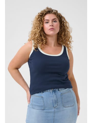 KAFFE curve Top donkerblauw