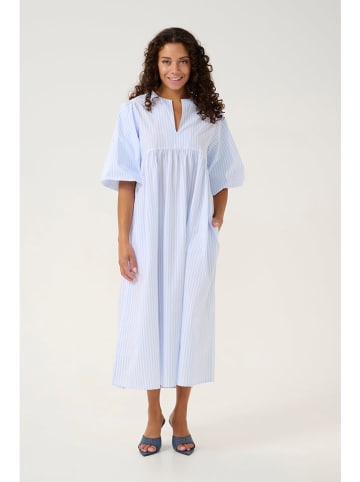 CULTURE Kleid in Hellblau/ Weiß