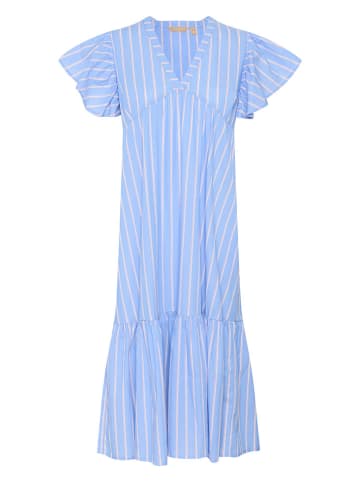CULTURE Kleid in Hellblau/ Weiß