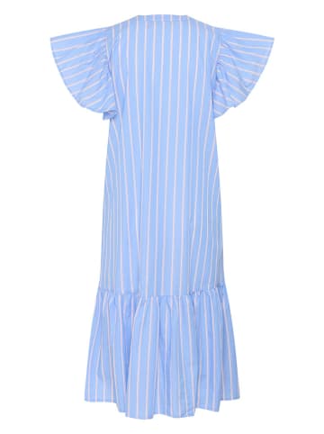 CULTURE Jurk lichtblauw/wit