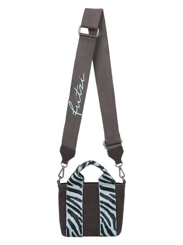 Fritzi aus Preußen Henkeltasche in Braun/ Hellblau - (B)20 x (H)15,5 x (T)7 cm