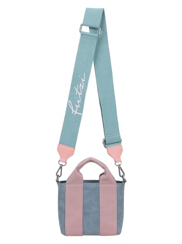 Fritzi aus Preußen Henkeltasche in Türkis/ Rosa - (B)20 x (H)15,5 x (T)7 cm