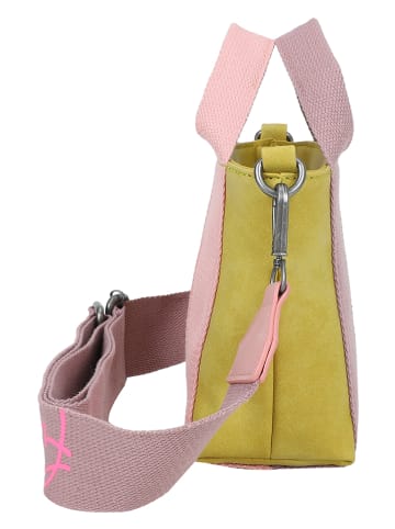 Fritzi aus Preußen Henkeltasche in Gelb/ Rosa - (B)20 x (H)15,5 x (T)7 cm