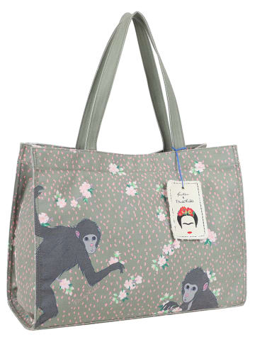 Fritzi aus Preußen Shopper "Kahlo" in Grau - (B)27 x (H)14 x (T)8 cm