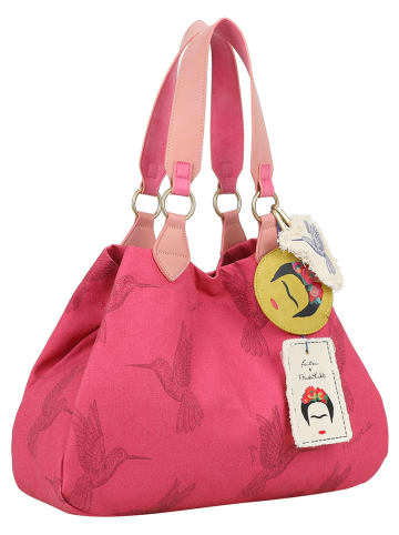 Fritzi aus Preußen Shopper "Frida Kahlo" in Pink - (B)42 x (H)29 x (T)15 cm