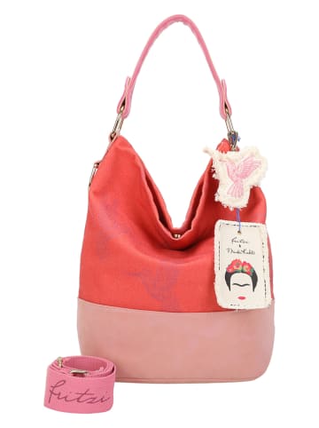 Fritzi aus Preußen Schultertasche "Frida Kahlo" in Koralle/ Rosé - (B)27 x (H)37 x (T)17 cm