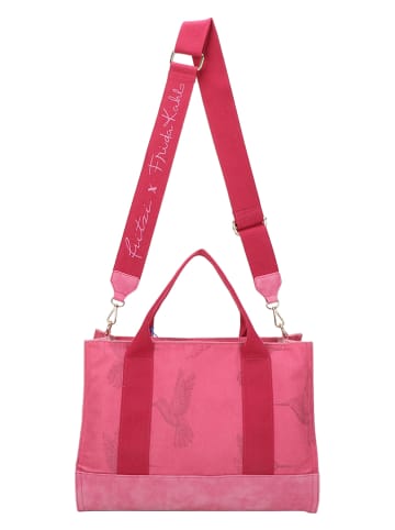 Fritzi aus Preußen Schultertasche "Frida Kahlo" in Pink - (B)40 x (H)29,5 x (T)14 cm