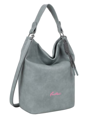 Fritzi aus Preußen Schultertasche "Hobo Lou" in Blaugrau - (B)27 x (H)37 x (T)17 cm