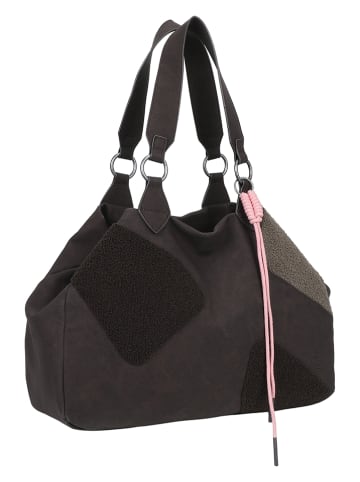 Fritzi aus Preußen Shopper "Izzy" in Dunkelbraun - (B)42 x (H)29 x (T)15 cm