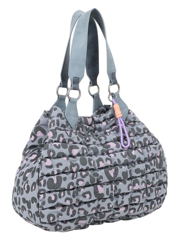 Fritzi aus Preußen Shopper "Izzy" in Grau/ Blaugrau - (B)42 x (H)29 x (T)15 cm