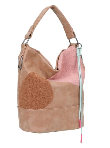 Fritzi aus Preußen Schultertasche "Olga" in Camel/ Hellbraun - (B)27 x (H)37 x (T)17 cm
