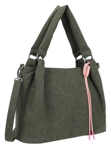 Fritzi aus Preußen Schultertasche "Jacky" in Oliv - (B)40 x (H)28,5 x (T)12 cm