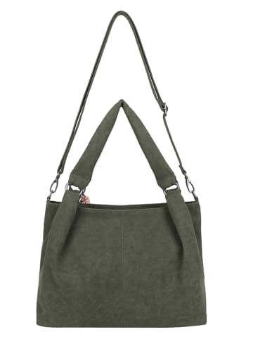 Fritzi aus Preußen Schultertasche "Jacky" in Oliv - (B)40 x (H)28,5 x (T)12 cm