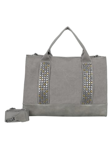 Fritzi aus Preußen Shopper "Full of Stars" in Grau - (B)40 x (H)29,5 x (T)14 cm