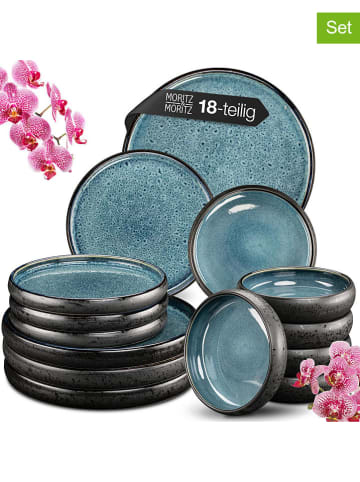 Moritz & Moritz 18-delige serviesset "Solid" blauw