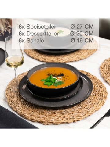 Moritz & Moritz 18-delige serviesset "Vida" antraciet