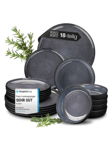 Moritz & Moritz 18tlg. Geschirrset "Vida" in Blau
