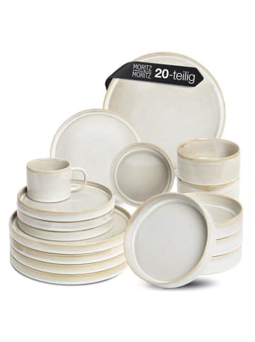 Moritz & Moritz 20-delige serviesset "Castello" wit/crème